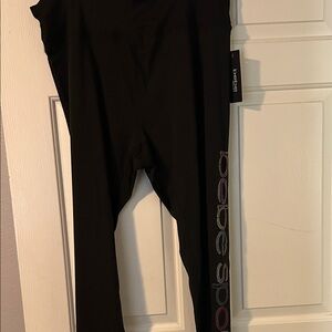 bebe Black and Pink Leggings